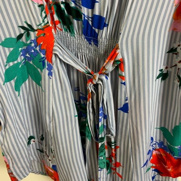 Maeve Lilorne Striped Floral Button Down Top - Picture 13 of 14